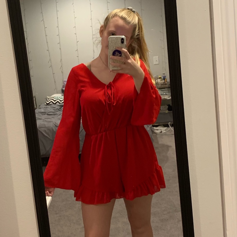 Red Peppermint Romper